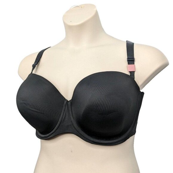 Lane Bryant Cacique Bra Multi Way Strapless Lightweight 40G Black Extra Straps - Picture 10 of 10